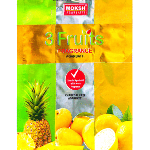 Moksh 3 Fruits Fragrance Agarbatti – Charcoal Free Premium Incense Sticks